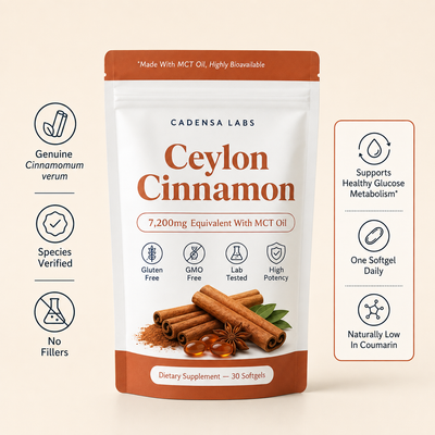 Ceylon Cinnamon for Daily Metabolic Support — 7,200 mg Equivalent