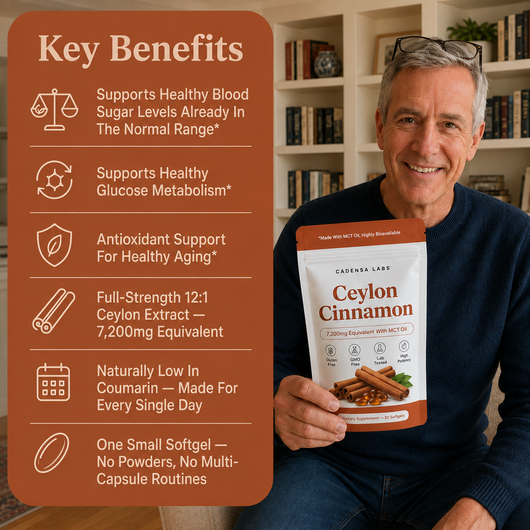 Ceylon Cinnamon for Daily Metabolic Support — 7,200 mg Equivalent